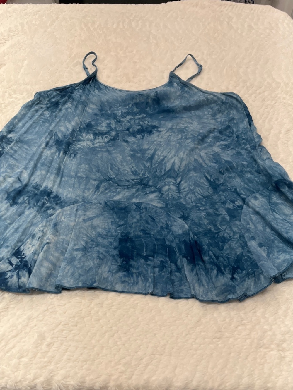 Umgee Blue Tie-Dye Spaghetti Strap Tank Top - Picture 6 of 11